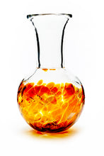 Load image into Gallery viewer, Hand blown glass vase. Iris gold glass on the bottom.