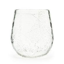 Load image into Gallery viewer, Hand blown glass wine glass with real silver leaf.